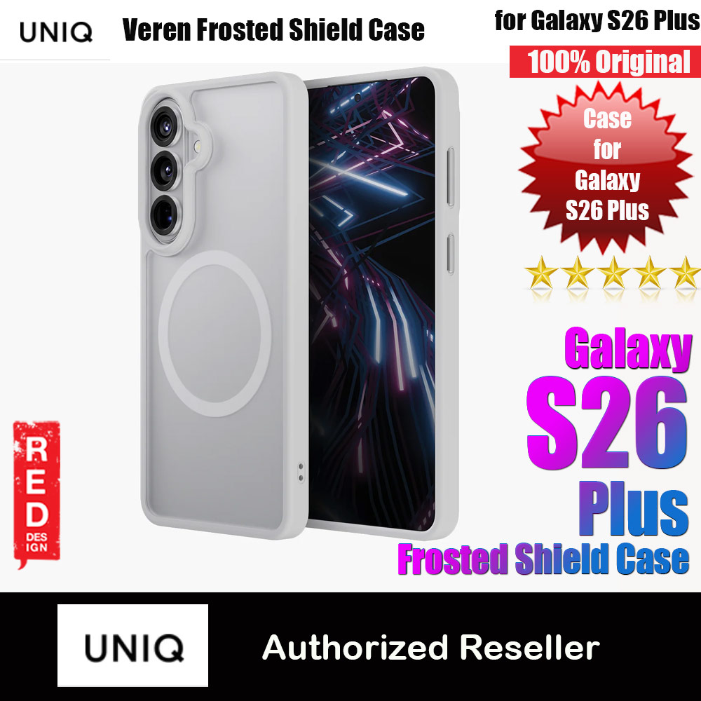 Uniq Hybrid Veren with MagClick Charging Matte Frosted Case for Samsung Galaxy S26 Plus (Chalk Frost)