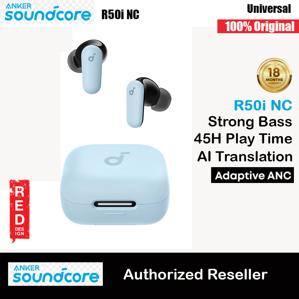 Soundcore by Anker R50i NC Earbuds Adaptive ANC Bluetooth 5.4 TWS 45Hours Long Play Time Headsets A3959 (Blue)