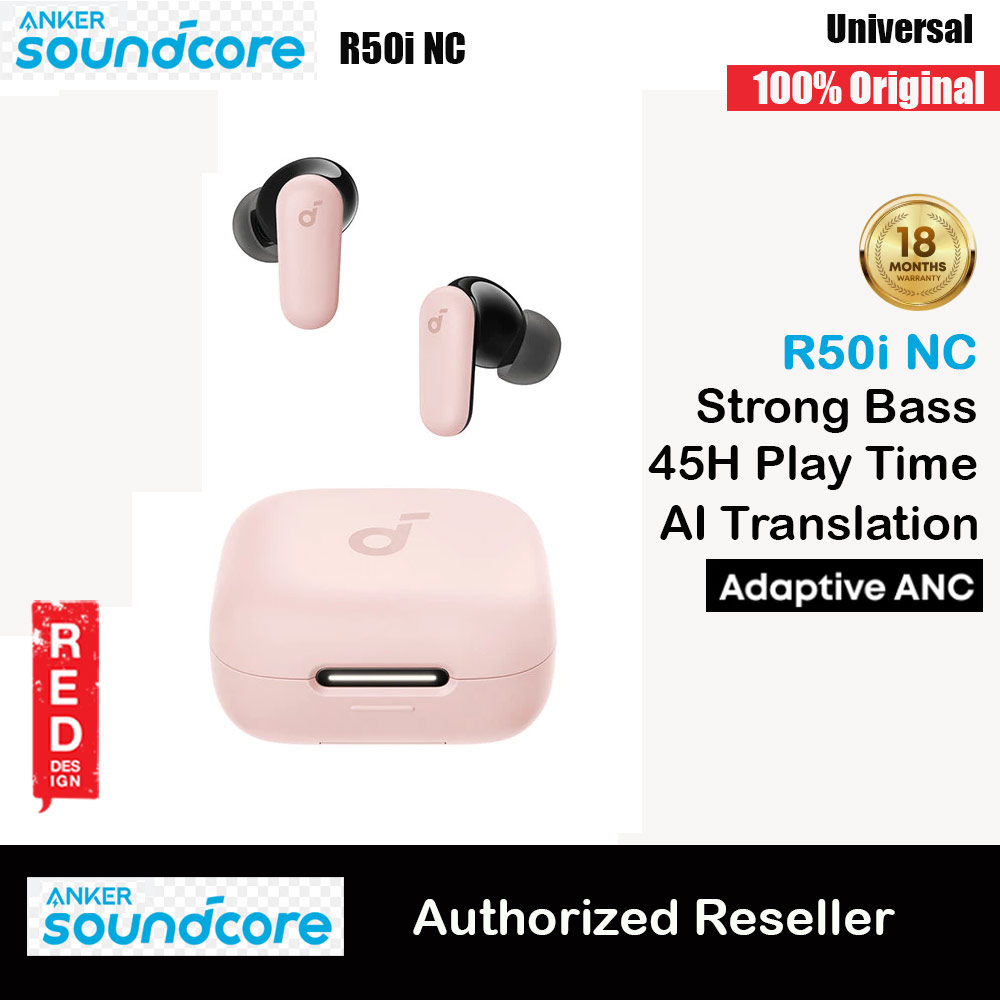 Soundcore by Anker R50i NC Earbuds Adaptive ANC Bluetooth 5.4 TWS 45Hours Long Play Time Headsets A3959 (Pink)