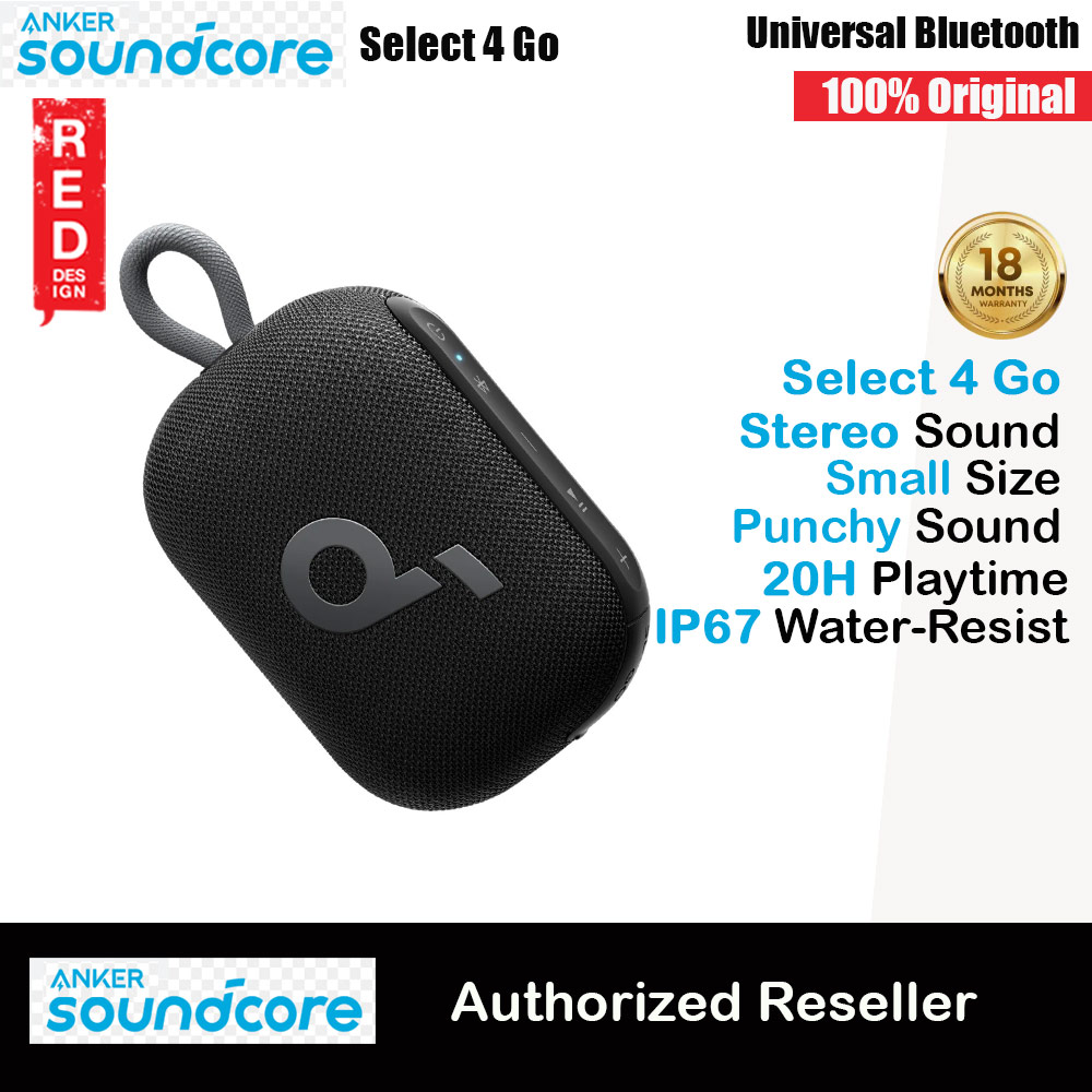 Soundcore by Anker Select 4 Go Portable Bluetooth Shower Speaker IP67 Protection 20 Hour Playback Outdoor Speaker (Black)