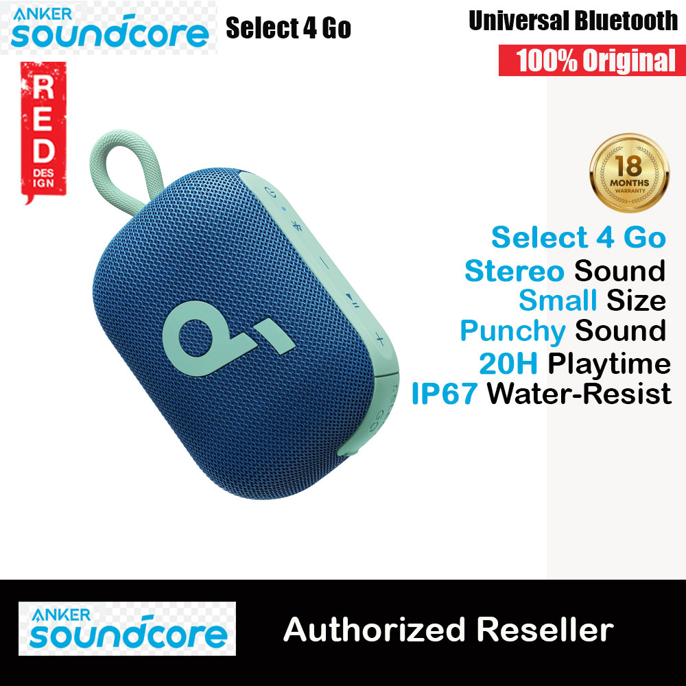 Soundcore by Anker Select 4 Go Portable Bluetooth Shower Speaker IP67 Protection 20 Hour Playback Outdoor Speaker (Blue)
