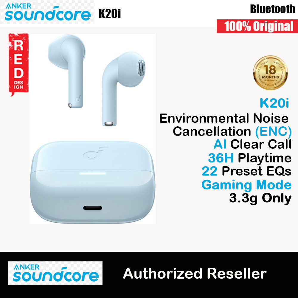Soundcore by Anker K20i In Ear TWS wireless earbuds 36 Hours Playtime AI Clear Call (Blue)