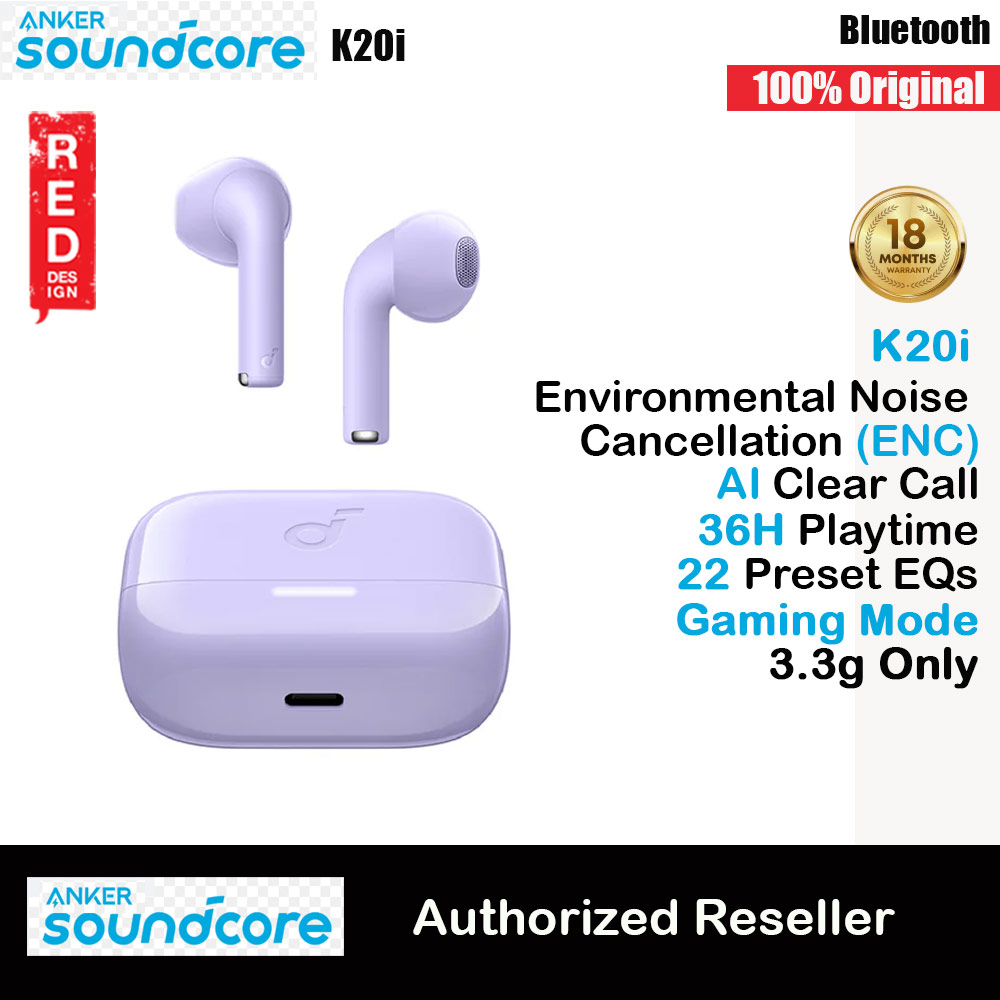 Soundcore by Anker K20i In Ear TWS wireless earbuds 36 Hours Playtime AI Clear Call (Purple)
