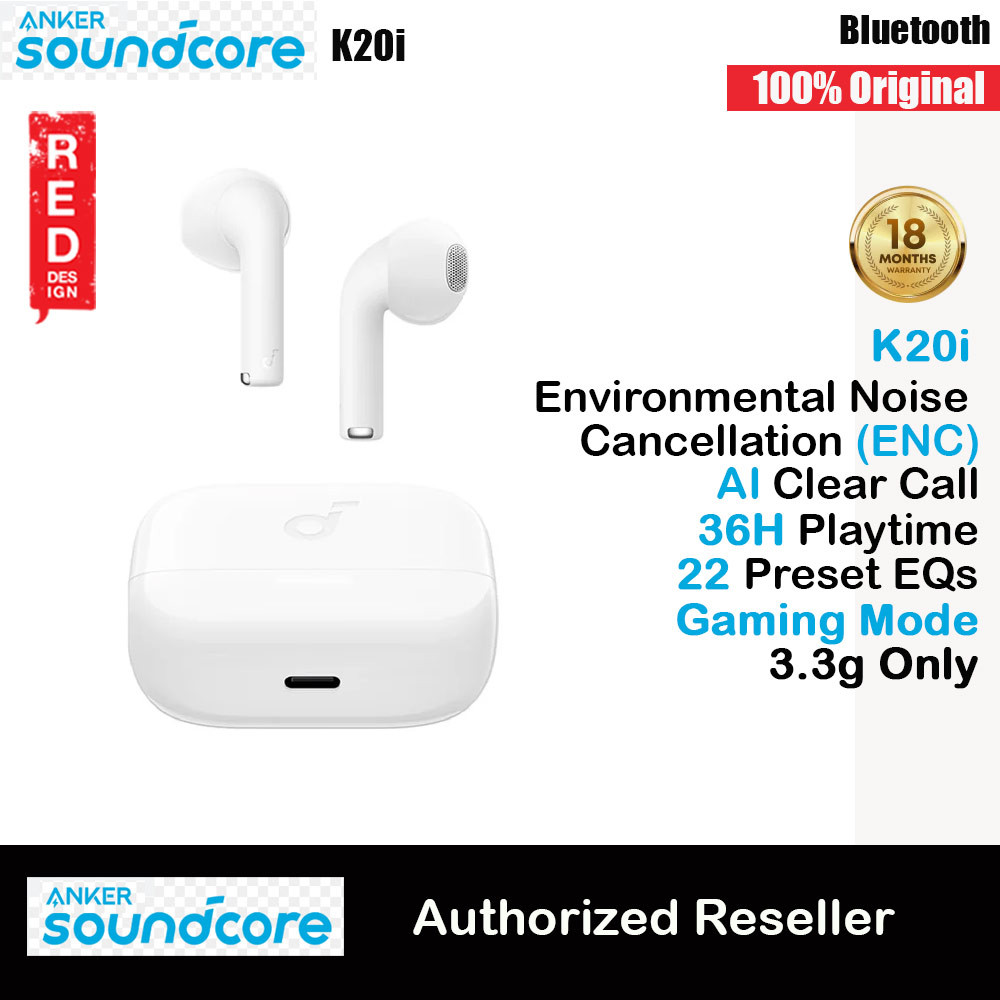 Soundcore by Anker K20i In Ear TWS wireless earbuds 36 Hours Playtime AI Clear Call (White)