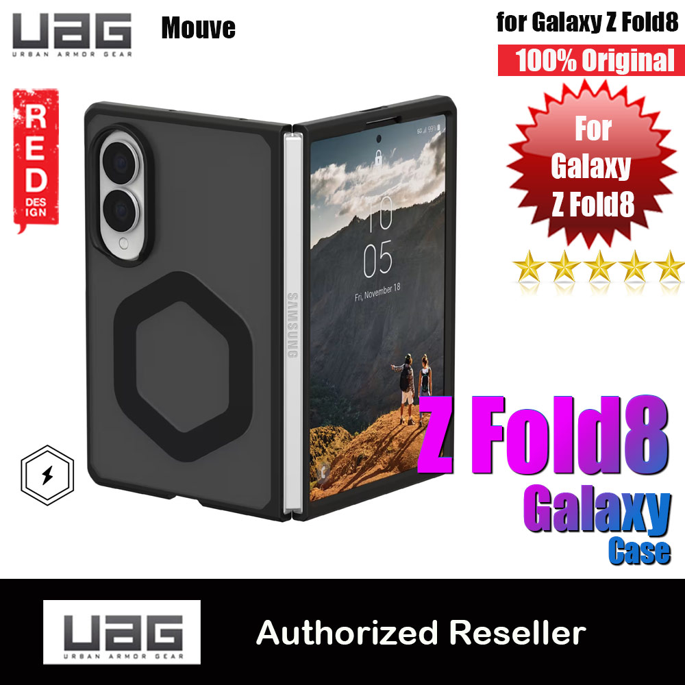 UAG Galaxy Z Fold 8 Case Mouve Slim Lightwight Protection Magnetic Case Cover Casing with Camera Protection Bezel Design (Ash)