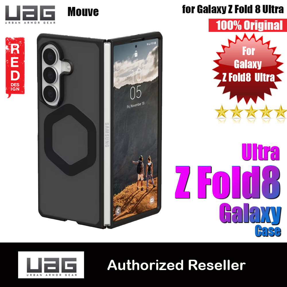 UAG Galaxy Z Fold 8 Ultra Case Mouve Slim Lightwight Protection Magnetic Case Cover Casing with Camera Protection Bezel Design (Ash)