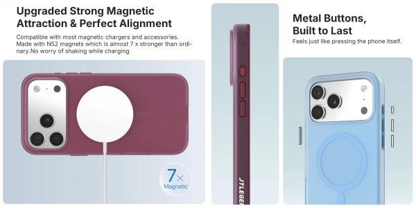 JTLEGEND Frost Jelly Mag Case for iPhone 18 Pro Max - Light Blue