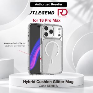 JTLEGEND Hybrid Cusion Glitter Mag Case for iPhone 18 Pro Max - Crystal
