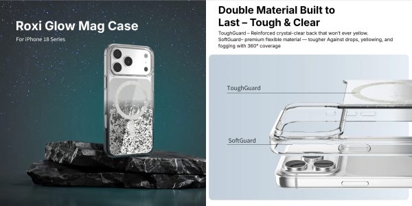 JTLEGEND Roxi Glow Mag Case for iPhone 18 Pro Max - Stardust Blue