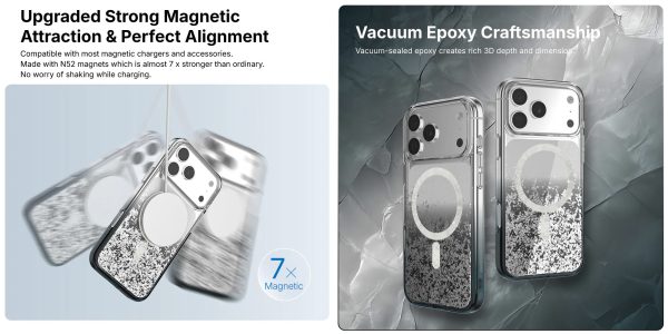 JTLEGEND Roxi Glow Mag Case for iPhone 18 Pro Max - Stardust Blue