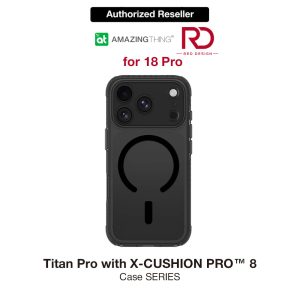 Amazingthing TITAN PRO Magnetic Case with X-CUSHION PRO Protection for iPhone 18 Pro 6.3 - Black
