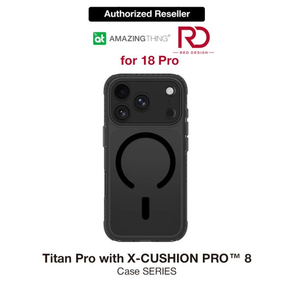 Amazingthing TITAN PRO Magnetic Case with X-CUSHION PRO Protection for iPhone 18 Pro 6.3 - Black