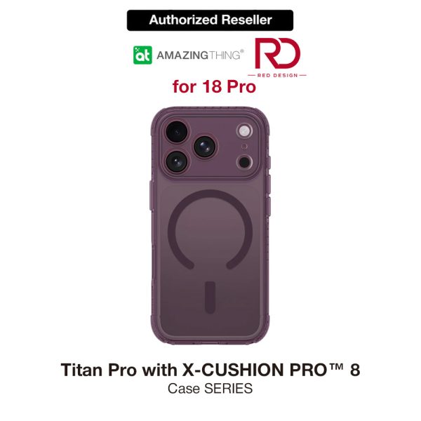 Amazingthing TITAN PRO Magnetic Case with X-CUSHION PRO Protection for iPhone 18 Pro 6.3 - Purple