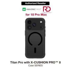 Amazingthing TITAN PRO Magnetic Case with X-CUSHION PRO Protection for iPhone 18 Pro Max 6.9 - Black