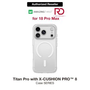 Amazingthing TITAN PRO Magnetic Case with X-CUSHION PRO Protection for iPhone 18 Pro Max 6.9 - Clear