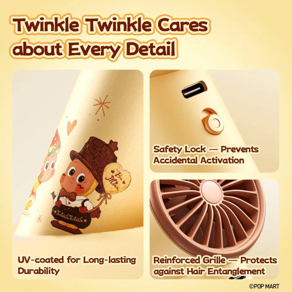 JISULIFE X POPMART X Twinkle Series Handheld Fan Gift Box | 100 Speed Portable Turbo Fan 9m/s | Limited Edition Set