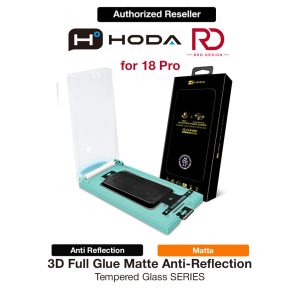 Hoda 3D Anti Reflection Matte Tempered Glass Screen Protector for iPhone 18 Pro Dust Free Helper included - Matte