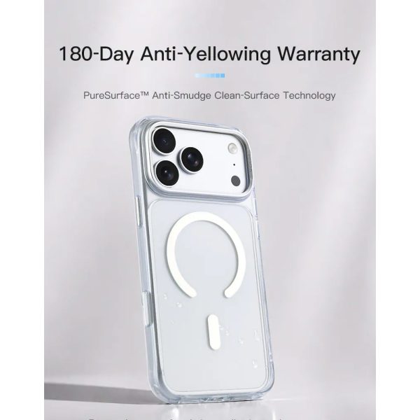 Hoda Crystal Pro Case with Military Standard MagSafe Enhanced with PureSurface TM with Camera Button for iPhone 18 Pro - Clear