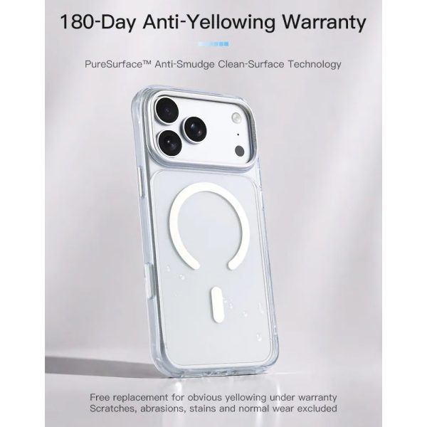 Hoda Crystal Ultra Case with Military Standard MagSafe  Pure Surface TM with Camera Button for iPhone 18 Pro - Clear