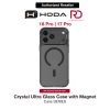 Hoda Crystal Ultra Case with Military Standard MagSafe  Pure Surface TM with Camera Button for iPhone 18 Pro - Clear Black