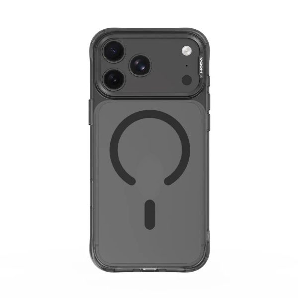 Hoda Crystal Ultra Case with Military Standard MagSafe  Pure Surface TM with Camera Button for iPhone 18 Pro - Clear Black