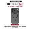 Hoda Crystal Ultra Case with Military Standard MagSafe Pure Surface TM with Camera Button for iPhone 18 Pro Max - Clear Black