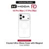 Hoda Crystal Ultra Case with Military Standard MagSafe Pure Surface TM with Camera Button for iPhone 18 Pro Max - Clear