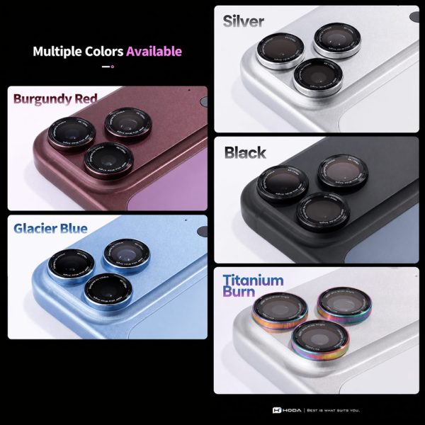 Hoda Sapphire Lens Protector (Monocular Like Design) for iPhone 18 Pro |18 Pro Max - Black (3PCS)