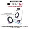 Hoda Sapphire Lens Protector (Monocular Like Design) for iPhone 18 Pro |18 Pro Max - Flamed Titanium (3PCS)