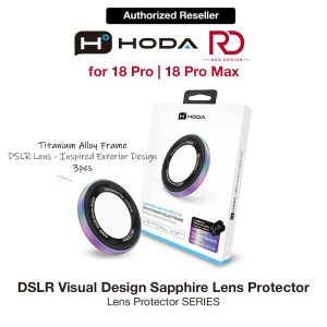 Hoda Sapphire Lens Protector (Monocular Like Design) for iPhone 18 Pro |18 Pro Max - Flamed Titanium (3PCS)