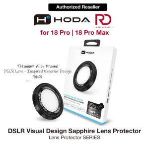 Hoda Sapphire Lens Protector (Monocular Like Design) for iPhone 18 Pro |18 Pro Max - Black (3PCS)