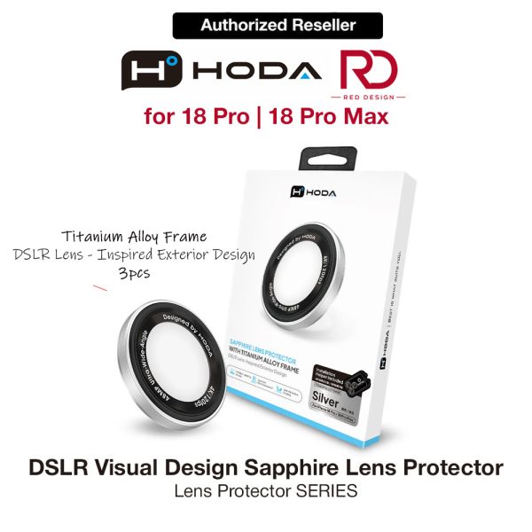Hoda Sapphire Lens Protector (Monocular Like Design) for iPhone 18 Pro |18 Pro Max - Silver (3PCS)
