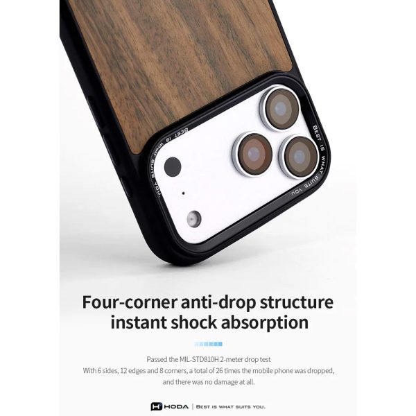 Hoda DIVERSE Case with Magnet for iPhone 18 Pro 17 Pro - WALNUT