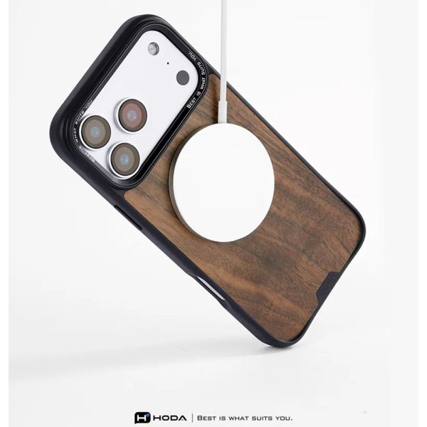 Hoda DIVERSE Case with Magnet for iPhone 18 Pro 17 Pro - WALNUT
