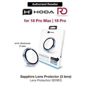 Hoda Sapphire Lens Protector for iPhone 18 Pro | 18 Pro Max with Helper - Blue (3 Lens)