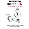 Hoda Sapphire Lens Protector for iPhone 18 Pro | 18 Pro Max with Helper - Silver Titanium (3 Lens)