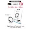 Hoda Sapphire Lens Protector for iPhone 18 Pro | 18 Pro Max with Helper - Silver Diamond (3 Lens)