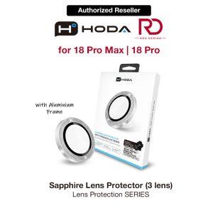 Hoda Sapphire Lens Protector for iPhone 18 Pro | 18 Pro Max with Helper - Silver Diamond (3 Lens)