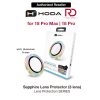 Hoda Sapphire Lens Protector for iPhone 18 Pro | 18 Pro Max with Helper - Titanium Diamond (3 Lens)