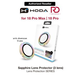 Hoda Sapphire Lens Protector for iPhone 18 Pro | 18 Pro Max with Helper - Titanium Diamond (3 Lens)