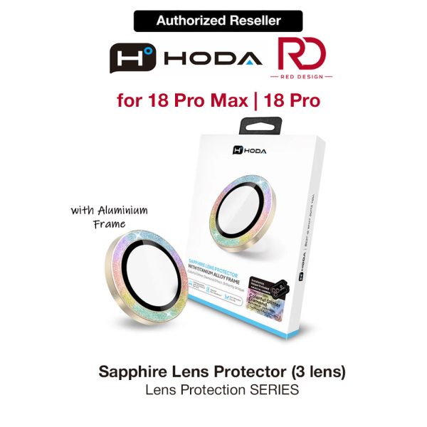 Hoda Sapphire Lens Protector for iPhone 18 Pro | 18 Pro Max with Helper - Titanium Diamond (3 Lens)