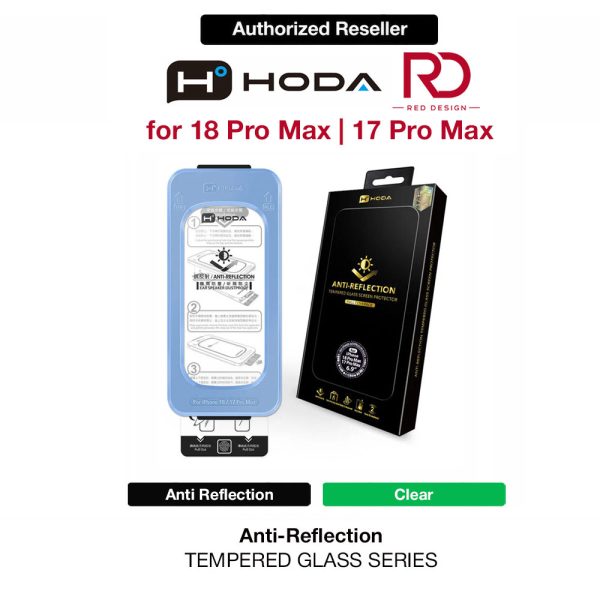 Hoda Full Coverage Tempered Glass Screen Protector for iPhone 18 Pro Max with Dust-Free Helper - Anti Reflection Flagship