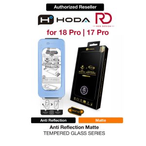 Hoda Anti Reflection Matte Full Coverage Tempered Glass Screen Protector for iPhone 18 Pro Dust Free Helper Lite Included - Matte