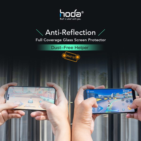 Hoda Anti Reflection Matte Full Coverage Tempered Glass Screen Protector for iPhone 18 Pro Max Dust Free Helper Lite Included - Matte