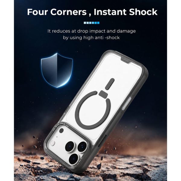 Hoda ROUGH Case Military Standard MagSafe Enhanced with PureSurfaceTM with Camera Button for  iPhone 18 Pro - Matte Black