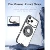 Hoda ROUGH Case Magnet with 360° foldable rotating ring-holder stand Enhanced with PureSurfaceTM with Camera Button for iPhone 18 Pro Max 17 Pro Max - Black