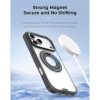Hoda ROUGH Case Magnet with 360° foldable rotating ring-holder stand Enhanced with PureSurfaceTM with Camera Button for iPhone 18 Pro Max 17 Pro Max - Black