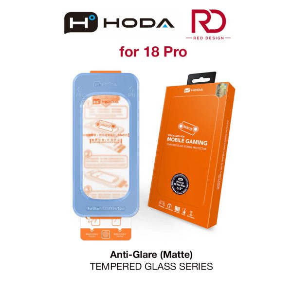 Hoda Full Coverage Tempered Glass Screen Protector for iPhone 18 Pro with Dust-Free Helper - Matte - Matte