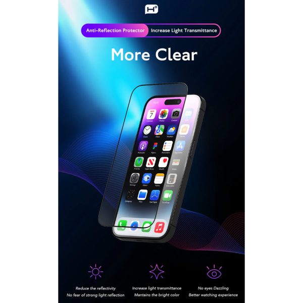 Hoda Full Coverage Tempered Glass Screen Protector for iPhone 18 Pro with Dust-Free Helper - Anti Reflection Flagship