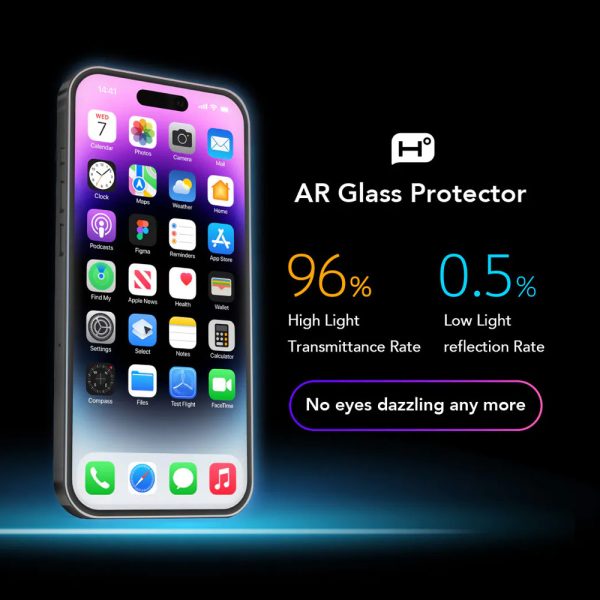 Hoda Full Coverage Tempered Glass Screen Protector for iPhone 18 Pro with Dust-Free Helper - Anti Reflection Flagship
